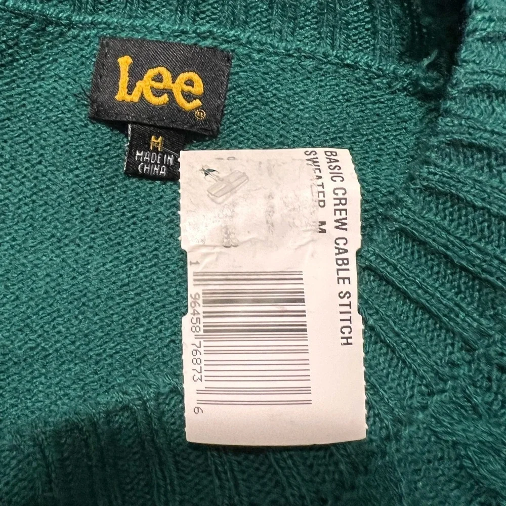 Lee green Cable Knit Sweater Sz.M /NWT.